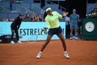 Coco Gauff of USA against Dayana Yastremska on Day Five during their 3rd Round match during Day Five of the Mutua Madrid Open at La Caja Magica on April 27, 2024 in Madrid, Spain (Photo by Oscar Gonzalez\/Sipa USA