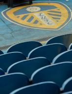 General view of a Leeds United badge inside the stadium the Sky Bet Championship match at Elland Road, Leeds Picture by Karl Vallantine\/Focus Images\/Sipa USA 07712 695755 04\/05