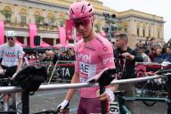 Tadej Poga?ar, pink jersey, UAE Team Emirates during Stage 3 - Novara-Fossano, Giro d\'Italia race in Novara, Italy, May 06 2024 (Photo by Silvia Colombo\/IPA Sport \/ ipa-a\/IPA\/Sipa USA