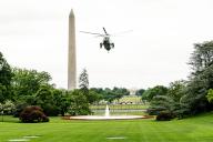 Marine One helicopter returning President Joe Biden to the White House in Washington, DC. (Photo by Michael Brochstein\/Sipa USA
