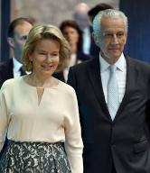 Paul Boon, Chairman of EAN and Queen Mathilde of Belgium pictured during a royal visit to Brain Health Summit 2024, in Brussels, Tuesday 07 May 2024. The theme of this conference is \'From caring for people with neurological disorders to promoting brain health in Europe\'. The European Academy of Neurology (EAN) is organizing the summit to draw attention to the importance of brain health in medicine as an estimated 3.4 billion people ¿ equivalent to 43.1 percent of the world\'s population ¿ suffer from a neurological condition. They emphasize the urgency of more intensive research, preventive health measures and public awareness. BELGA PHOTO ERIC LALMAND (Photo by ERIC LALMAND\/Belga\/Sipa USA