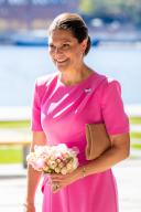 Crown Princess Victoria during a luncheon at Stockholm City Hall, on the final day of the first state visit by the Danish Royals to Sweden. (Photo by DPPA\/Sipa USA
