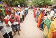 KHAGARIA, INDIA - MAY 7: Voters in queue for cast votes during 3rd phase of Lok Sabha election at a polling booth on May 7, 2024 in Khagaria, India. (Photo by Santosh Kumar\/Hindustan Times\/Sipa USA