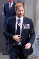 Prince Harry, Duke of Sussex leaving after attending the Invictus Games 10th Anniversary Service at St Paul\'s Cathedral in London, England. UK. Wednesday 8th May 2024 - (Photo by Famous Images\/Sipa USA