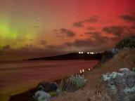 The largest solar storm since 2003 causes Aurora Australis, The Southern Lights, to be visible in Melbourne and across Southern Australia. (Photo by Alex Zucco / SOPA Images/Sipa USA