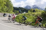 A group of cyclists during the 107th Giro d