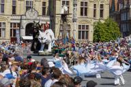 This picture shows the Kattenstoet cat parade in Ieper on Sunday 12 May 2024. BELGA PHOTO NICOLAS MAETERLINCK (Photo by NICOLAS MAETERLINCK\/Belga\/Sipa USA