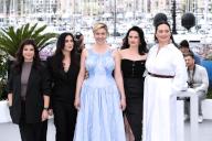 Cannes, 77th Cannes Film Festival 2024, Jury Photocall In the photo: Greta Gerwig, Ebru Ceylan, Nadine Labaki, Eva Green, Lily Gladstone (Photo by Alberto Terenghi \/ ipa-agency.ne\/IPA\/Sipa USA