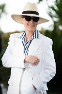 Meryl Streep attending a photocall as she receives an honorary Palme d\'Or at the 77th annual Cannes Film Festival at Palais des Festivals in Cannes, France on May 14, 2024. Photo by Aurore Marechal\/Abaca\/Sipa