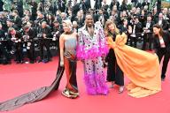 77th International Cannes Film Festival / Festival de Cannes 2024. Day two. Actress Daphne Burki (right) before the premiere of the film "Furiosa: The Chronicles of Mad Max." 15.05.2024 France, Cannes Photo credit: Anatoliy Zhdanov/Kommersant/Sipa