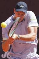 Hubert Hurkacz of Poland in action during the match against Tommy Paul of United States at the Internazionali BNL d\'Italia 2024 tennis tournament at Foro Italico in Rome, Italy on May 16, 2024.\/Sipa USA *** No Sales in France and Italy