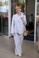 Judith Godrèche seen leaving the Martinez hotel during the 77th Cannes Film Festival in Cannes, France on May 16, 2024. (Photo by Sipa USA