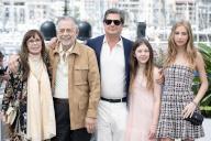Talia Shire, Director Francis Ford Coppola, Roman Coppola, Cosima Mars and Romy Croquet attend the Megalopolis Photocall at the 77th annual Cannes Film Festival at Palais des Festivals on May 17, 2024 in Cannes, France. Photo by David NIVIERE/Abaca/Sipa