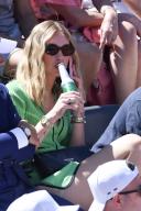 Chiara Ferragni at the tennis internationals in Rome in the company of friends smiles at the fans and beveled a pen with the inevitable telephone. Rome (Italy), 17 May 2024. Photographer01 (Photo by Fotografo01 / ipa-agency.net/IPA/Sipa USA
