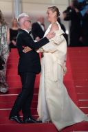 Thierry Fremaux and Uma Thurman attending the Oh Canada Premiere as part of the 77th Cannes International Film Festival in Cannes, France on May 17, 2024. Photo by Aurore Marechal\/Abaca\/Sipa