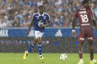 Stade de la Meinau Abakar Sylla of Strasbourg runs with the ball during the Ligue 1 Uber Eats match between Strasbourg and Metz at Stade de la Meinau on May 12, 2024 in Strasbourg, France. (Photo by SPP) (Eurasia Sport Images \/ SPP) (Photo by Eurasia Sport Images \/ SPP\/Sipa USA