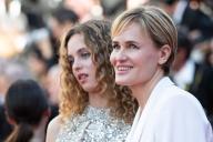 Tess Barthelemy and Judith Godreche attending the Kinds of Kindness Premiere as part of the 77th Cannes International Film Festival in Cannes, France on May 17, 2024. Photo by Aurore Marechal/Abaca/Sipa