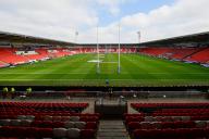 A general view of the stadium ahead of the Betfred Women\'s Challenge Cup Semi Final St Helens Women vs York City Knights Women at Eco-Power Stadium, Doncaster, United Kingdom, 18th May 2024 (Photo by Craig Cresswell\/News Images) in , on 5\/18\/2024. (Photo by Craig Cresswell\/News Images\/Sipa USA