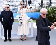 Cannes, 77th Cannes Film Festival 2024 Photocall film Oh, Canada In the photo: Richard Gere, Uma Thurman, Paul Schrader (Photo by Alberto Terenghi \/ ipa-agency.ne\/IPA\/Sipa USA