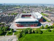 A general view of Anfield, Home of Liverpool ahead of the Premier League match Liverpool vs Wolverhampton Wanderers at Anfield, Liverpool, United Kingdom, 19th May 2024 (Photo by Craig Thomas\/News Images) in , on 5\/19\/2024. (Photo by Craig Thomas\/News Images\/Sipa USA