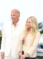 Sienna Miller, Kevin Costner attend the "Horizon: An American Saga" Photocall at the 77th annual Cannes Film Festival at Palais des Festivals on May 19, 2024 in Cannes, France. Photo: DGP/imageSPACE /Sipa