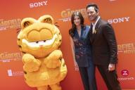 Garfield, Katherine Schwarzenegger and Chris Pratt attend the arrivals of The GARFIELD Movie World Premiere at the TCL Chinese Theater in Hollywood, CA on May 19, 2024. (Photo by Corine Solberg/Sipa USA