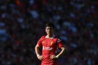 Wataru Endo of Liverpool during the Premier League match Liverpool vs Wolverhampton Wanderers at Anfield, Liverpool, United Kingdom, 19th May 2024 (Photo by Craig Thomas/News Images) in , on 5/19/2024. (Photo by Craig Thomas/News Images/Sipa USA