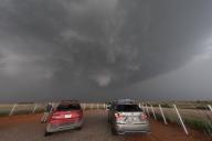 Dangerous tornado warned supercell in Butler, Custer County Oklahoma, USA on May 19, 2024. (Photo by Scott Schilke/Sipa USA