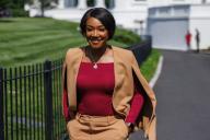 Actress and comedian Tiffany Haddish is seen outside the West Wing of the White House on Monday, May 20, 2024. Haddish is attending the Jewish heritage celebration event hosted by the Biden Administration later in the day