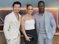 (L-R) Simu Liu, Jennifer Lopez, and Sterling K. Brown at the Netflix