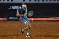 Alexander Zverev of Germany plays against Luciano Darderi of Italy in the Men