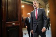 King Felipe VI on his arrival at the presentation of the 