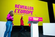 Mayor of Paris Anne Hidalgo attending Socialist candidate Raphael Gluckmann meeting at the Zenith in Paris, France on May 31, 2024. Photo by Pierrick Villette\/Abaca\/Sipa