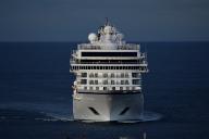 The passenger cruise ship Viking Jupiter arrives at the French Mediterranean port of Marseille. (Photo by Gerard Bottino \/ SOPA Images\/Sipa USA