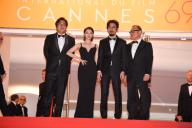 Na Hong-Jin, Kwak Do Won, Kunimura Jun, Chun Woo Hee attending the Goksung (The Strangers) Screening at the Palais Des Festivals in Cannes, France on May 18, 2016, as part of the 69th Cannes Film Festival. Photo by Lionel Hahn/Sipa