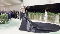 Zendaya walking on the red carpet at the 2024 Metropolitan Museum of Art Costume Institute Gala celebrating the opening of the exhibition titled Sleeping Beauties Reawakening Fashion held at the Metropolitan Museum of Art in