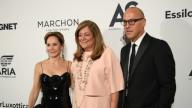 Karen Giberson, Fern Mallis and Frank Zambrelli attending the ACE Awards 2024 at the Pierre Hotel in New York, NY on May 7, 2024. (Video by Efren Landaos\/Sipa USA)
