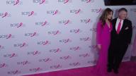 Elizabeth Hurley, and William P. Lauder attending The Breast Cancer Research Foundation Hot Pink Party at Glasshouse in New York, NY on May 14, 2024. (Video by Efren Landaos/Sipa USA)                    