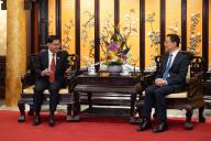 Deputy Prime Minister Heng Swee Keat (left) meeting China