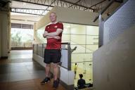 Jamie Hickox, the new national squash head coach of Singapore at Kallang Squash Centre, 13 April 2024