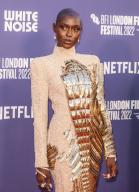 Jodie Turner-Smith seen attending the BFI London Film Festival screening of White Noise at Royal Festival Hall Pictured: Jodie Turner-Smith Ref: SPL5491662 061022 NON-EXCLUSIVE Picture by: Brett D. Cove / SplashNews.com Splash News and 