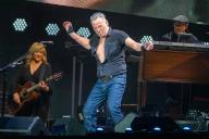 UK OUT Bruce Springsteen cut his ARM after falling over during his concert at Hyde Park in London last night (Thurs). The 73-year-old rocker tripped while walking up some stairs as he performed Out in the Street in front of 60,000 fans. The 