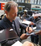 Bruce Greenwood signs for fans at Times Warner Center area in New York City  Pictured: Bruce Greenwood Ref: SPL1697708 140518  Picture by: Rick Davis / Splash News  Splash News and Pictures Los Angeles: 310-...
