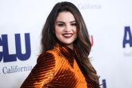BEVERLY HILLS, LOS ANGELES, CALIFORNIA, USA - NOVEMBER 17: Singer Selena Gomez wearing Prada arrives at ACLU SoCal