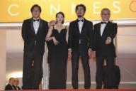 Premiere for Goksung (The Strangers) during Cannes international film festival 2016...5/18/2016. .Pictured: Kwak do Won, Chun Woo Hee, Na Hong-Jin and Kunimura Jun. Ref: SPL 180516 .Picture by: KCS Presse / Splash News . . Splash News ...