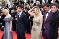 The screening of "Forever Young (Les Amandiers)" during the 75th annual Cannes film festival at Palais des Festivals on May 22, 2022 in Cannes, France. Pictured: Louis Garrel,Nadia Tereszkiewcz,Valeria Bruni Tedeschi,Sofiane Bennacer,Clara 