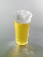 Lager in a plastic cup