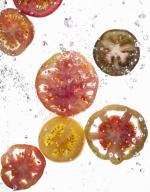 Slices of tomato in water