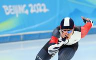 BEIJING, CHINA - FEBRUARY 18, 2022: Athlete Kim Min-seok of South Korea competes in the men