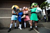 Cosplayers dress-up as Cartoon Network characters of 